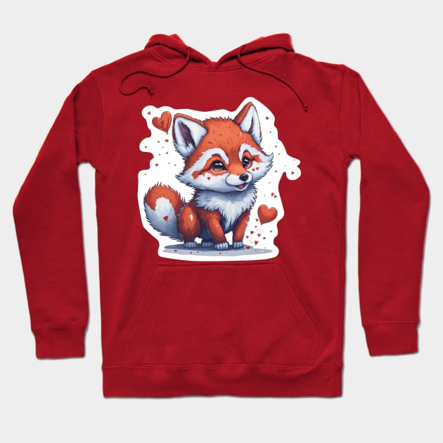 Minimal Cute Baby Fox Hoodie by Imagination Gallery